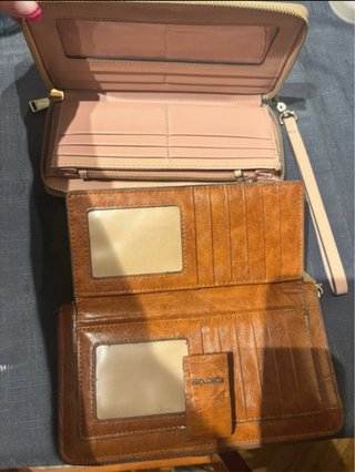 3 Billeteros Parfois (Marrón y Rosa)