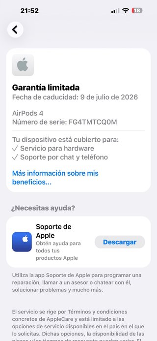 Apple AirPods 4, Auriculares inalámbricos MTCQ0M