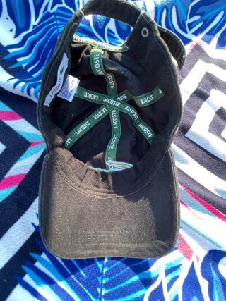 Gorra Lacoste Negra con Logo Cocodrilo