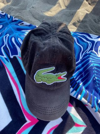Gorra Lacoste Negra con Logo Cocodrilo