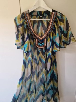 Vestito H&M fantasia zig-zag tg S