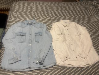 2 Camisas Vaqueras Zara Talla L (equivale a M)
