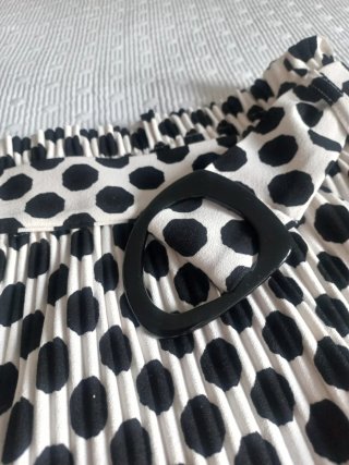 Falda larga lunares blanco y negro talla en XS y S