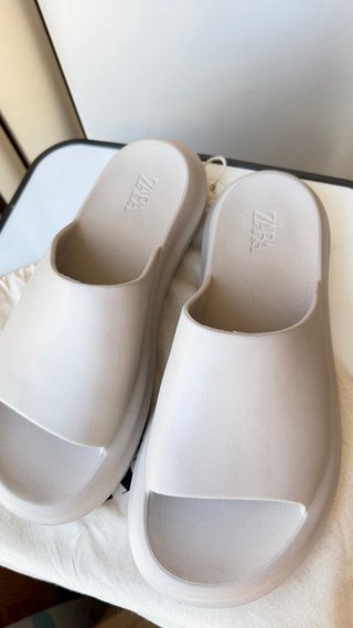 Sandalias Piscina Zara Blancas