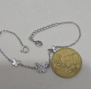 Pulsera Plata 925 Mariposas