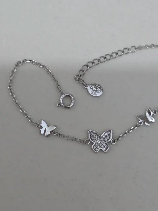 Pulsera Plata 925 Mariposas