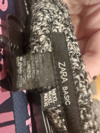 Falda midi lana gris y negra