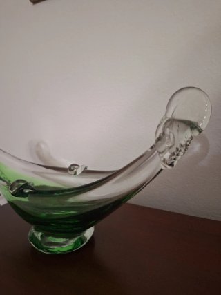 Centro de Mesa Cristal Italiano Verde
