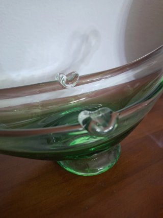 Centro de Mesa Cristal Italiano Verde