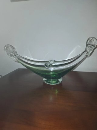 Centro de Mesa Cristal Italiano Verde