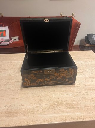 Mesa centro travertino natural + caja china