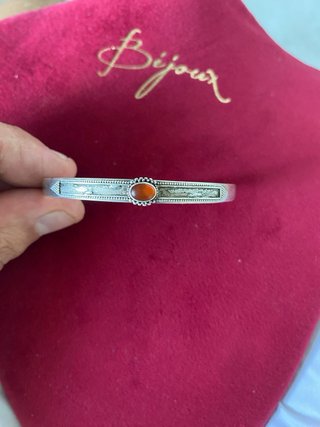 Bracciale vintage argento 925 e corniola