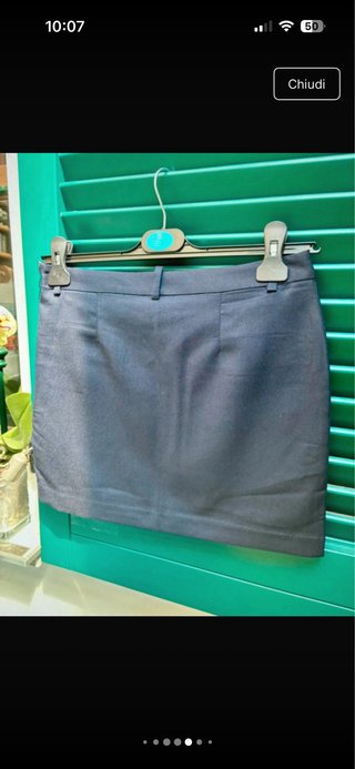 Minigonna H&M Divided blu vita bassa elegante
