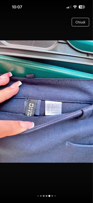 Minigonna H&M Divided blu vita bassa elegante