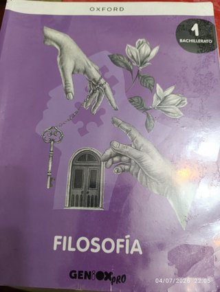 Filosofía 1º Bachillerato. Libro del estudiante...