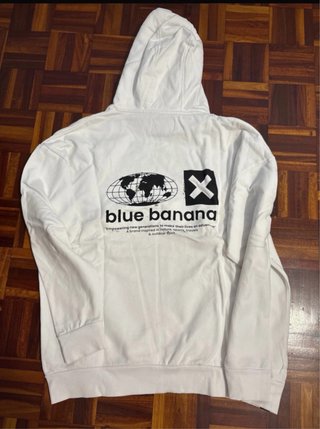 Sudadera Blue Banana Blanca Estampada