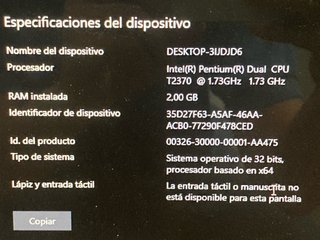 Portátil Toshiba Satellite Pro A200 Windows 10