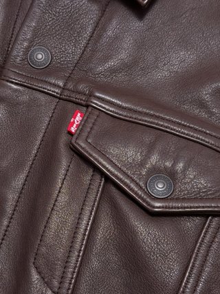 Cazadora Levi's Cuero Bovino Marrón Talla M