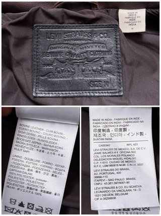 Cazadora Levi's Cuero Bovino Marrón Talla M