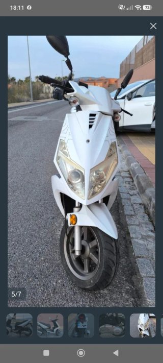 Moto 125cc Scooter Blanca