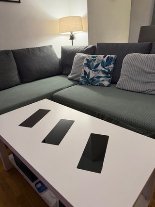 Mesa Salon Extensible + MESA A JUEGO + 4 SILLAS