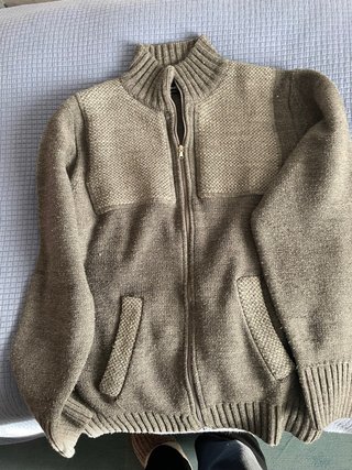 Cardigan uomo zip grigio