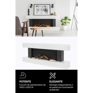 Chimenea Eléctrica DUPI Nero Pro SENZIA 3 en 1