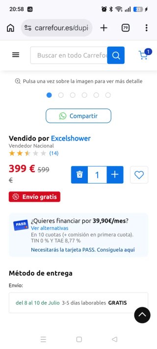 Chimenea Eléctrica DUPI Nero Pro SENZIA 3 en 1