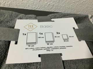 Juego de toallas de algodón gris
