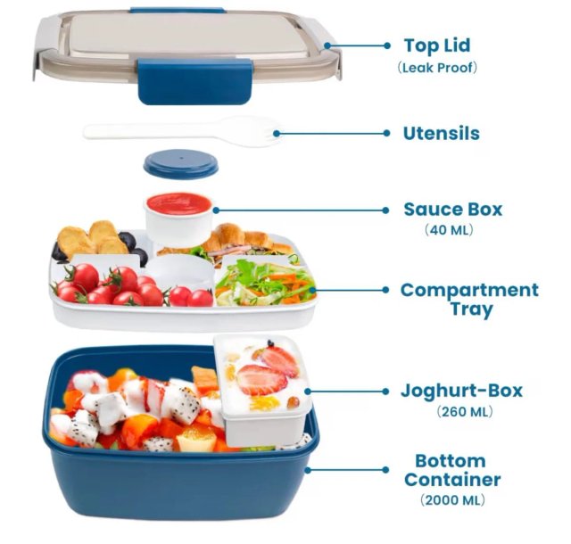 Fiambrera Bento Box Apilable