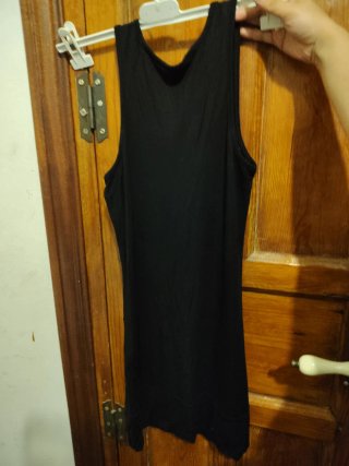 Top negro lentejuelas Clockhouse talla S