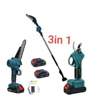 Kit Potatura Cesoia Batteria 3in1