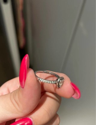 Anillo Pandora Corazón Blanco