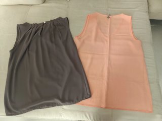 Set 2 bluse donna grigio e rosa