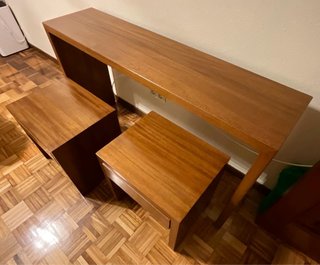 Cabecero con balda o pie de cama y 2 mesitas noche