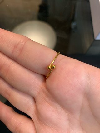 Anello Ovale Con Perla Centrale