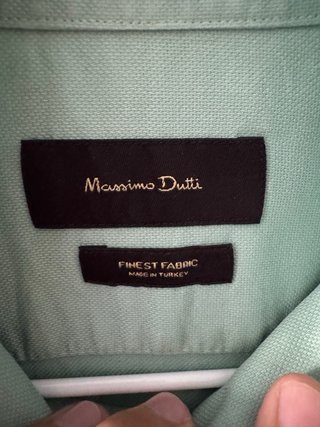 Camisa Massimo Dutti verde talla S