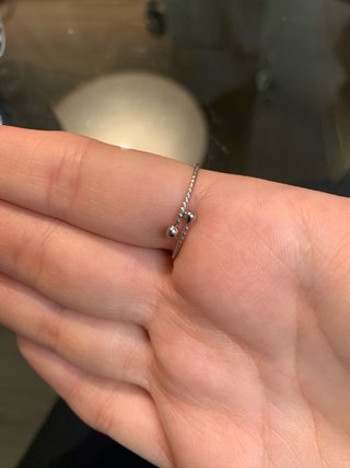 Anello Ovale Con Perla Centrale