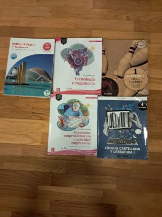 Lote de libros de 1er año de bachillerato.