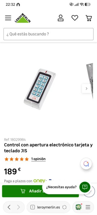 Control Acceso Tarjeta y Teclado JIS