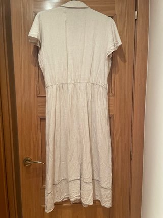 Vestido Midi Camisero Beige
