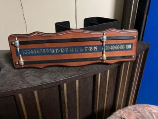 Placar de Bilhar Vintage Madeira