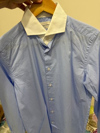 Camisa Álvaro Moreno Talla S Azul y Blanco Nueva