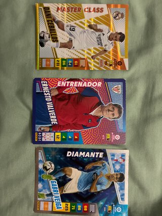 Cartas fútbol Panini - Ceballos, Valverde, Veiga