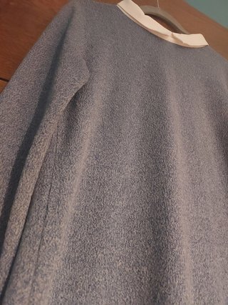 Vestido punto azul cuello bebé