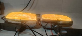 Faros Antiniebla Retro HELLO Amarillos
