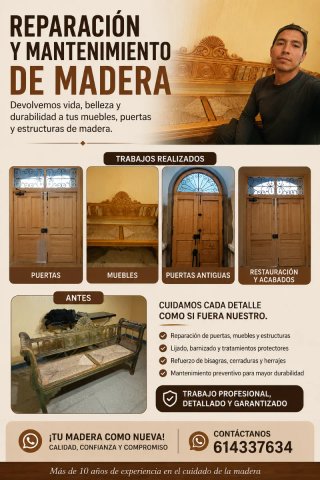 Reparación y mantenimiento de madera