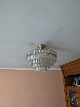 Lámpara de araña clásica de cristal