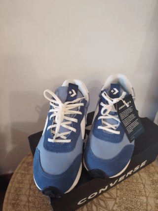 Converse Scarpe Blu/Bianche Tg 37 Nuove