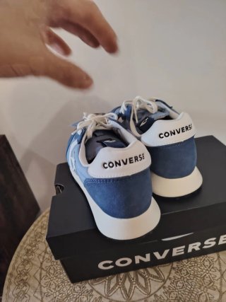 Converse Scarpe Blu/Bianche Tg 37 Nuove
